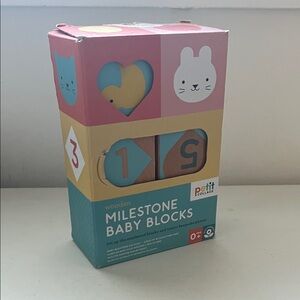 Wooden Milestone Baby Blocks